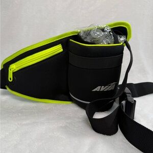 Avia Men's or Women’s Hydration Belt Bag in Black and Neon Green